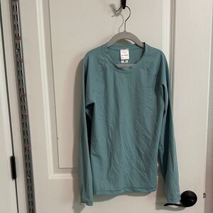 Hanna Andersson light teal rashguard